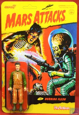 Unpunched Super7 ReAction Mars Attacks Burning Flesh Retro Style Action Figure
