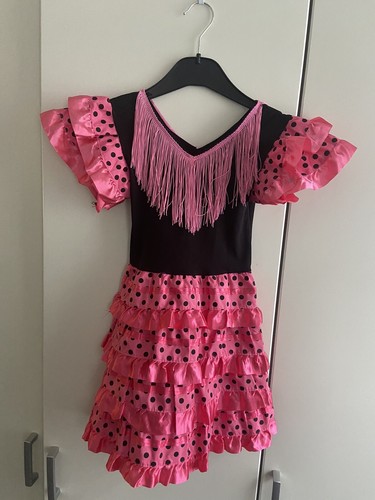Kinderkostüm Flamenco Kostüm für Kinder Mädchen 2 Jahre in Rosa - Bild 2 von 3