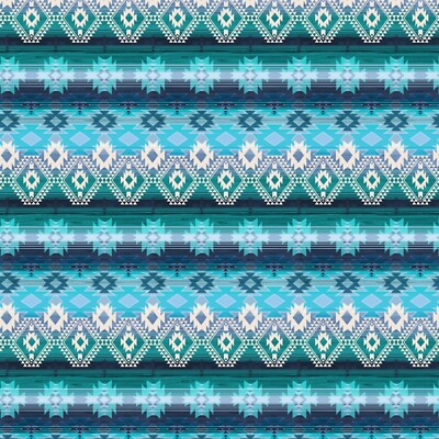 Rhapsody Teal Boho Geo Camelot Fabrics 44 Inches Wide BTY