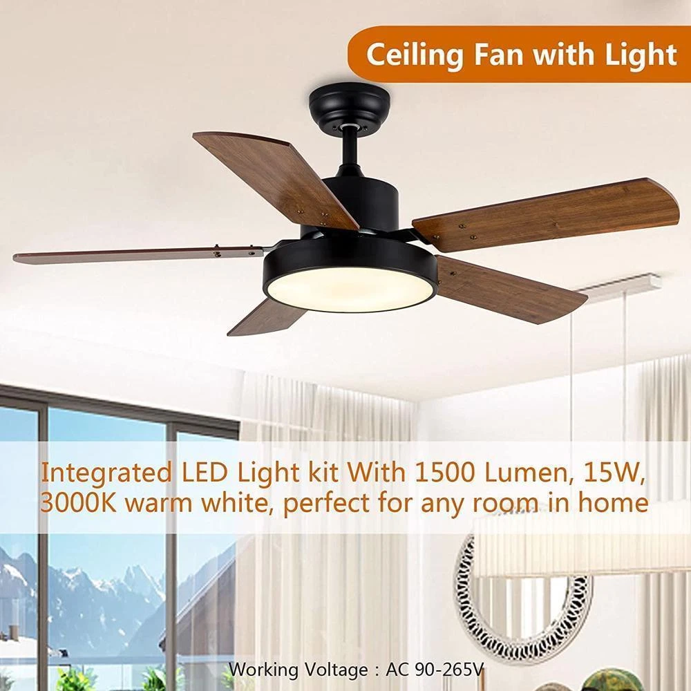Dc Motor Ceiling Fan With Led Light Shelly Lighting