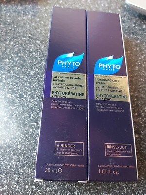 2 x PHYTO PARIS Reinigungspflegecreme für ultrageschädigtes Haar 30 ml