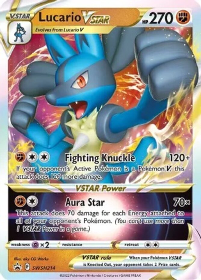 1x Lucario VSTAR - SWSH214 - SWSH Black Star Promo NM-Mint Pokemon SWSH Black St