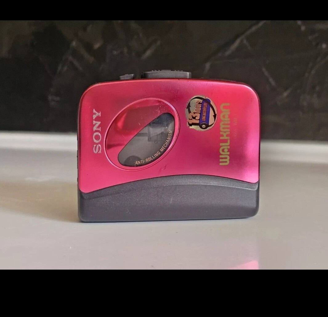 Rare Pink Sony Walkman Portable Cassette Player WM-EX150 Working
