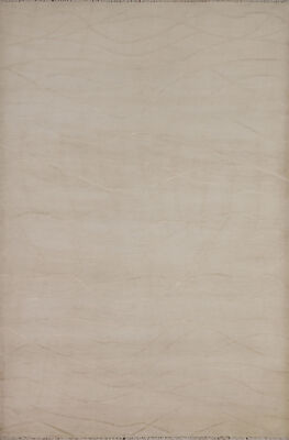 Elegant Handcrafted Gabbeh Solid Beige Wool Rug - Limited Edition'' 4x6 ft