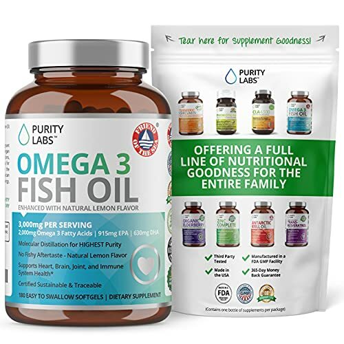 Omega 3 3000mg Fish Oil Pills 180 Softgels by Abundant Health - Quality  Tested for sale online | eBay