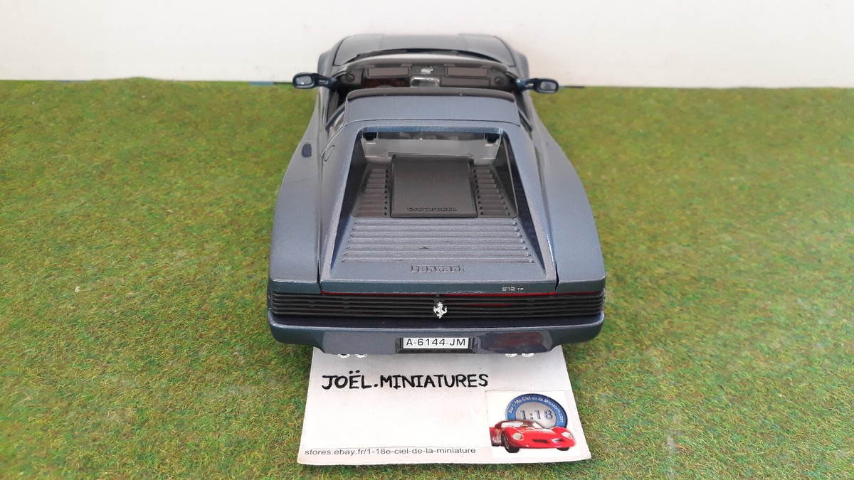 Ferrari 512 TR Testarossa 1991 – Cabriolet Bleu Métal – 1/18 MIRA – Zamak – Occasion