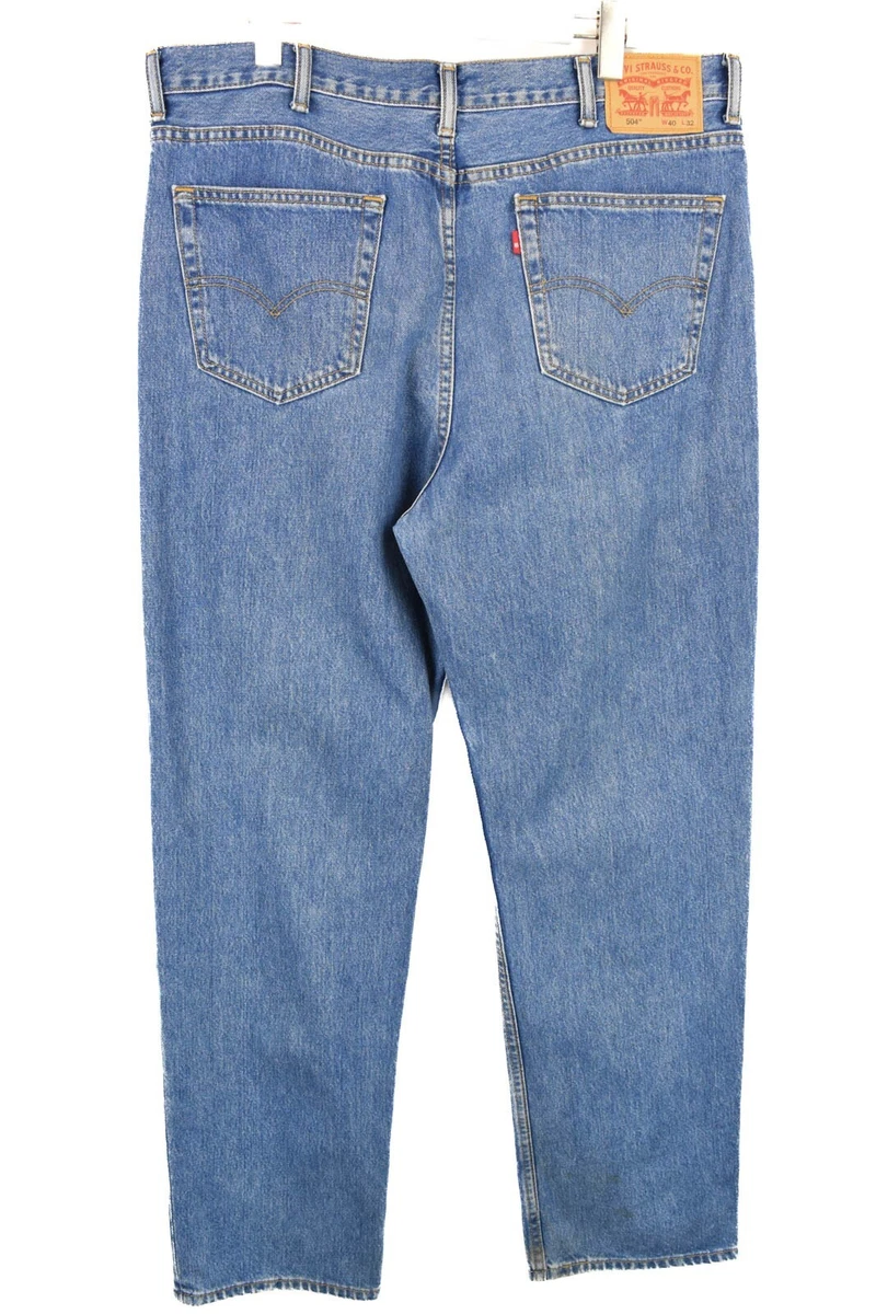 LEVI S 504 Jeans Men s W40 L32 Regular Straight Fit Zip Fly Denim Blue