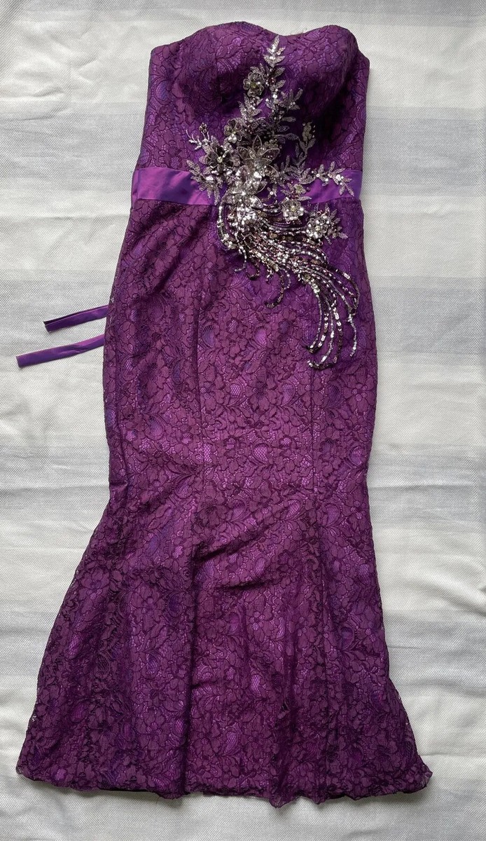 purple beaded bridesmaid dress Jovani 23963 Lilac Multi Beaded Bodice Tulle Gown