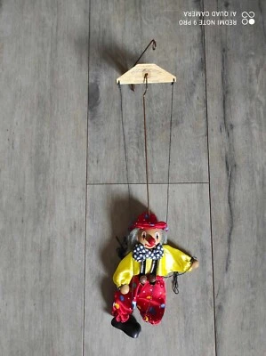marionette en bois, très bon état, 19X13X7cm, vintage, manque un pied - Photo 1/3