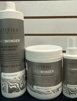 ALTER EGO SHE WONDER RESTORATIVE SHAMPOO , MASK & SHINE OIL ELIXIR