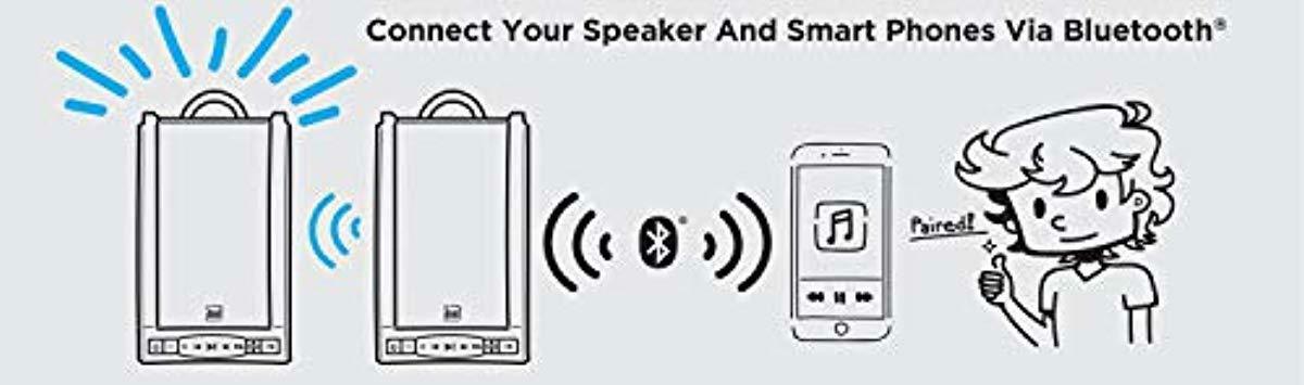 dual electronics lu48bts wireless portable bluetooth speakers