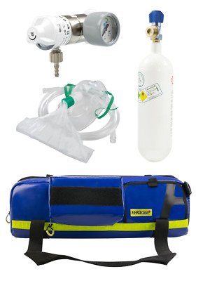 SET Notfalltasche MBOL mit Druckminderer u. Sauerstoffflasche 2l für Arzt Praxis
