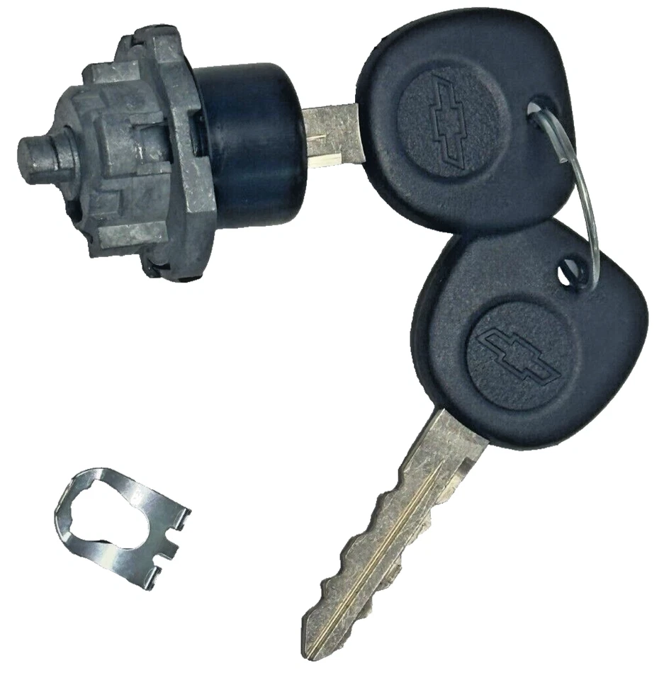 Chevrolet Astro Van 96-05 OEM Barn Doors Lock Key Cylinder 2 Bow-Tie Logo Keys - Image 3 of 4