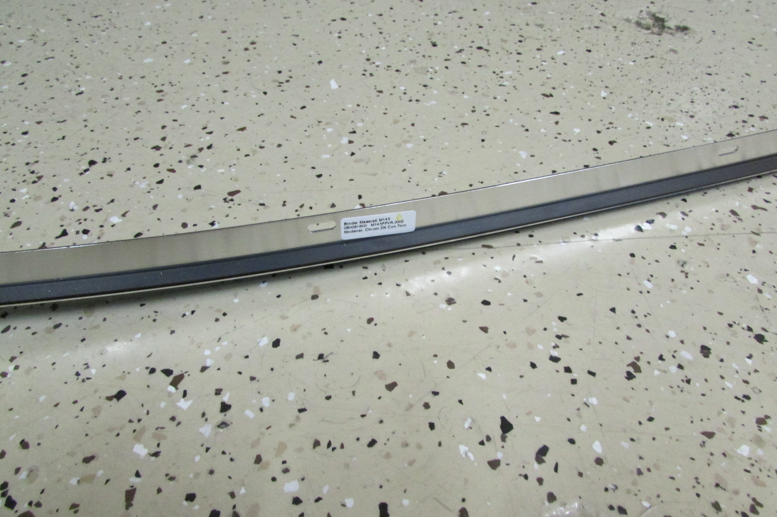 Maserati GranTurismo, RH Above Door Glass Moulding, New, P/N 80091800