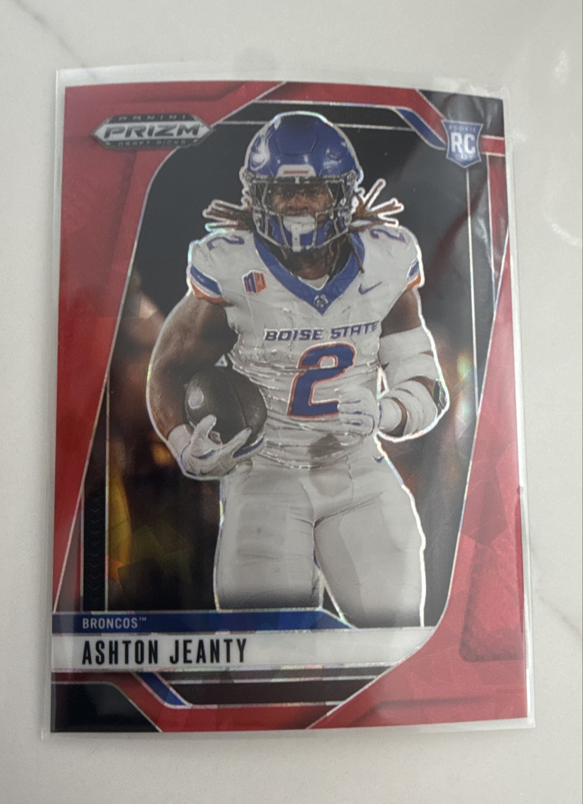 2025 Panini Prizm Draft Picks - Ashton Jeanty #13 Ruby Wave Prizm (RC)