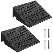 Rubber Curb Ramps 6 Inch 2 Pack, Heavy-Duty 8818LBS/4 Ton Capacity, Extra-Wide