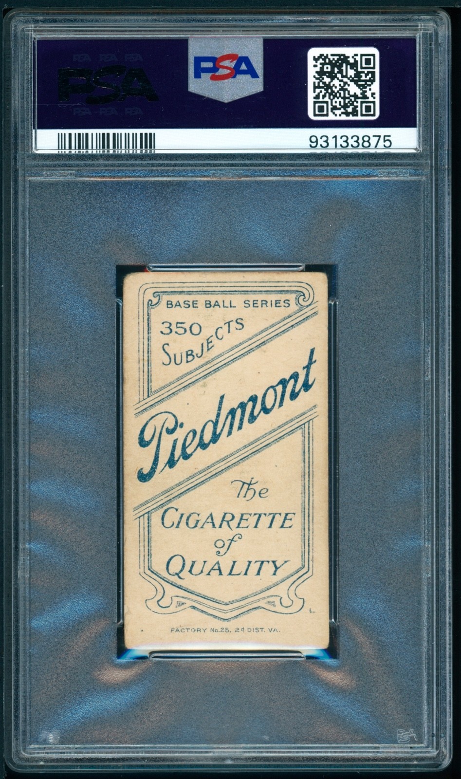 1909-11 T206 Piedmont SL Southern League - SHAG SHAUGHNESSY PSA 1.5 Tough Card view 2