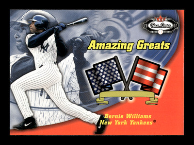 2002 Fleer Box Score Amazing Greats # 8AG Bernie Williams (B62) New York Yankees