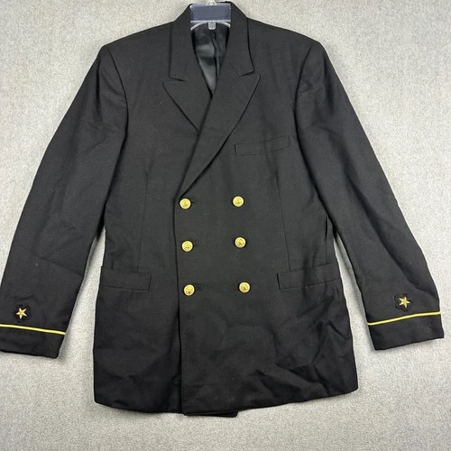 Thorngate Uniforms Inc Blazer Mens 40R Black Wool Double Breasted Navy USNA - product listing photo
