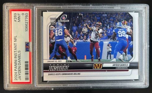 2024 Panini Instant NFL Jayden Daniels RC /2389 #269 Commanders PSA 9