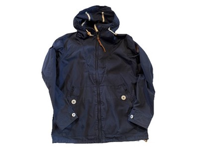 Penfield Navy Blue light waxed Parka Hooded Jacket Full Zip Men's Small Gibson 