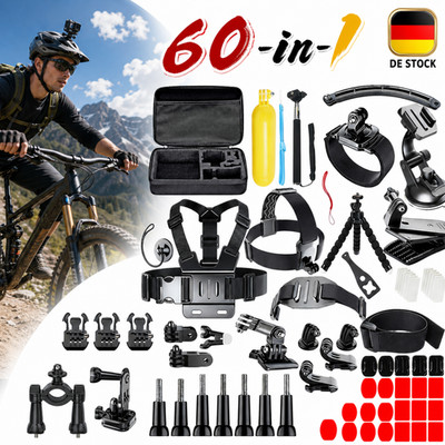 60-in-1 Action Kamera Zubehör Set Für GoPro Hero 13 12 11 10 9 Sport Cam Zubehör