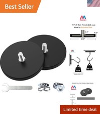 2PCS Strong Rubber Coated Mounting Magnets 65 LB - Anti-Corrosion  Scratch-Free