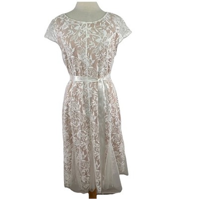 michelle mason lace inset dress Lace inset gown