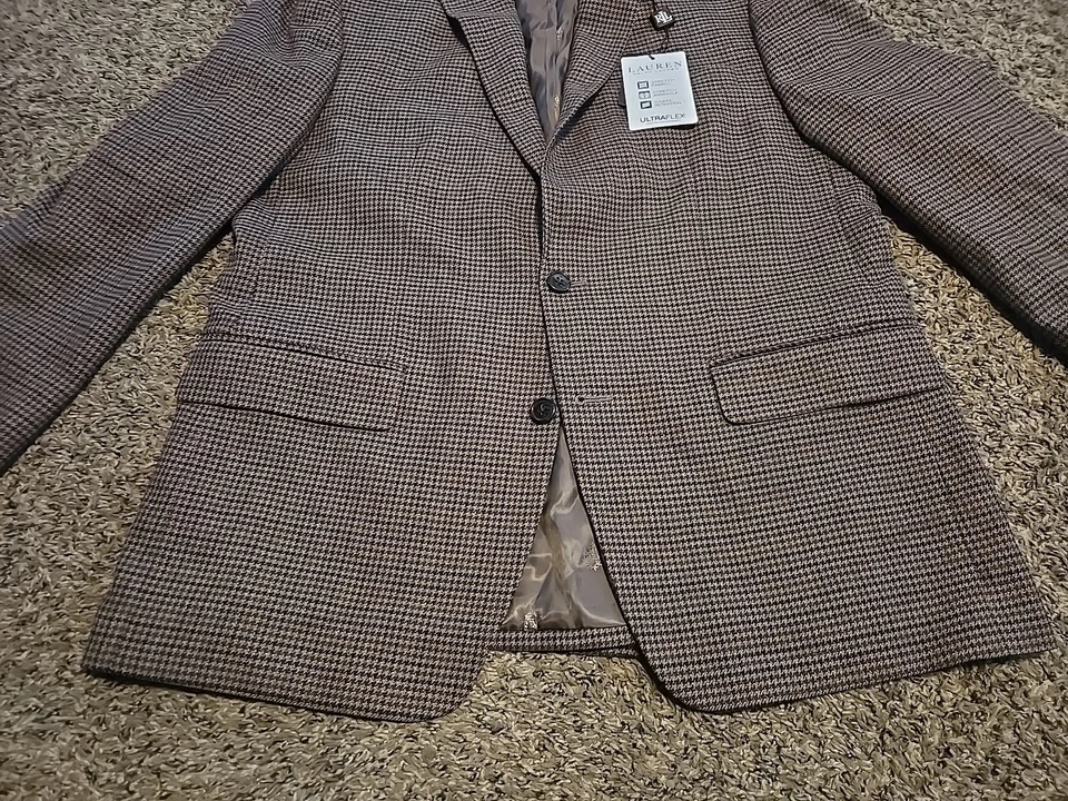 Nuevo con etiquetas Abrigo Deportivo Lauren Ralph Lauren Lexington UltraFlex Tostado/Marrón 43 Regular  Foto 2 de 4