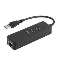 USB 3.0 Hub 3 Port Gigabit Ethernet Adapter RJ45 10/100/1000 Mbps LAN