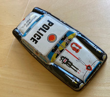 VINTAGE TIN POLICE CAR MADE IN JAPAN,