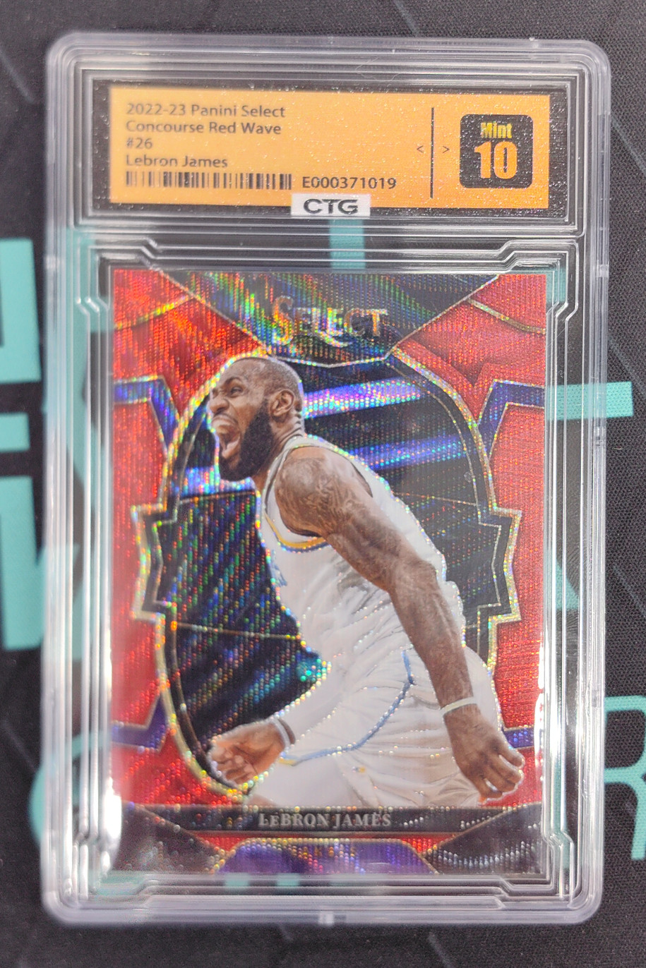 2022-23 Panini Select Lebron James Concourse Red Wave Prizm #26 Lakers