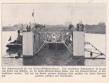 Kaiser-Wilhelm-Kanal - 1914  Schwimmdock von  Howaldt Werke Kiel  Foto mit Text