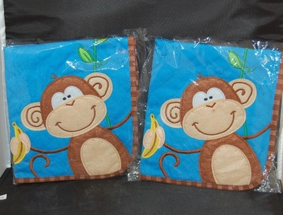 Stephen Joseph monkey quilted apron set of two.