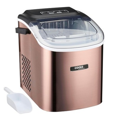 Cooks Professional Eiswürfelbereiter Maschine Elektrisch 1,3 Liter Automatisch in Kupfer