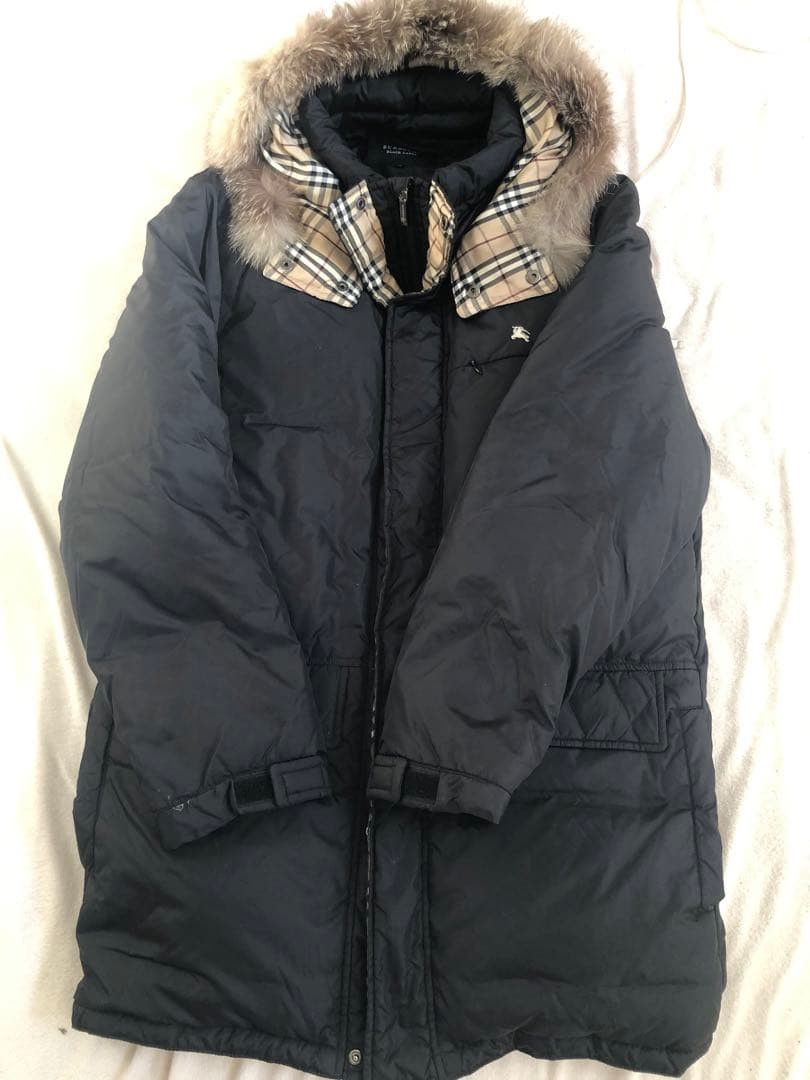 Burberry Black Label Down Coat M Used Black Quilted Puffer Collectible thumbnail 2