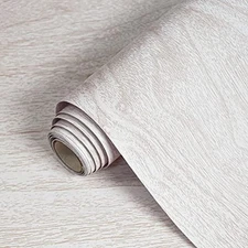 White Wood Contact Paper for Cabinets and Drawers Wood Grain Peel and Stick 