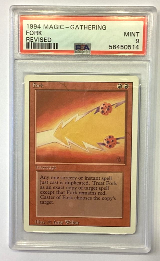 PSA 9 Mint - 3rd Edition Fork Revised - Vintage Magic The Gathering MTG