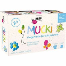 MUCKI Fingerfarbe für Glückskinder 6er Set 50 ml