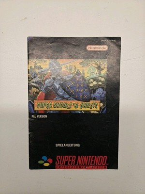 Super GHOULS N GHOSTS 1 I SNES Spiel GOBLINS Anleitung NINTENDO Guide no OVP Box