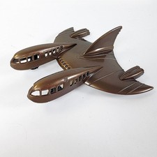 Marx Hard Plastic Spaceship # 2 • Gold 1950s SciFi Futuristic Space Airplane