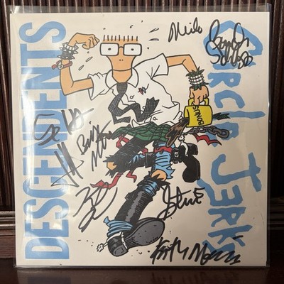 CIRCLE JERKS/DESCENDENTS 7  Blue/Yellow Vinyl Tour edition signed by both bands