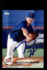 Signed Baseball Card Auto Jordan Humphreys 2018 Topps Pro Debut #5 Mets