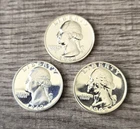 1962 Gem Proof Washington Quarters 90% Silver Set of 3