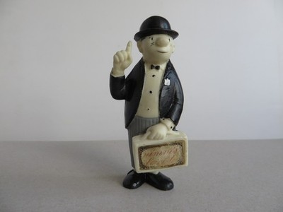 LORIOT Werbefigur, Herr Müller-Lüdenscheidt, Mann mit Koffer, nimm's leicht, alt