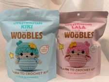 Woobles Beginner Learn to Crochet Kit - Little TwinStars Kiki and Lala Bundle