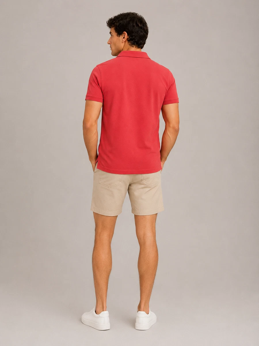 Favourites Mens Short Sleeve Polo Shirt size Medium Colour Red
