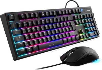 Sharkoon SKILLER SGB15, Desktop-Set schwarz, DE-Layout, Rubberdome