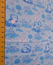 Baby Bears on Blue 41" X 43" Flannel fabric 2641