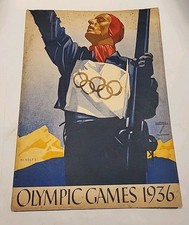 Vintage 1936 Olympic Games Berlin Magazine Winter Jim Thorpe Sonja Henie Germany